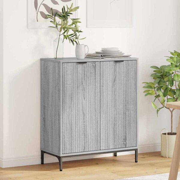 vidaXL Credenza Grigio Sonoma 69,5 x 33 x 82 cm Legno multistrato