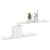 vidaXL Mensola sospesa 2 pcs Bianco 60 x 8,5 x 2,5 cm Acciaio
