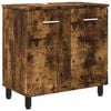 vidaXL Mobiletto da bagno Rovere Fumo 60 x 35 x 60 cm