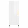 vidaXL Credenza 34,5x34x180 cm in Legno Multistrato Bianco Lucido