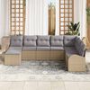 vidaXL Set di divani 8 pcs Beige e grigio chiaro polyrattan