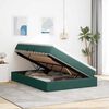 vidaXL Letto con contenitore e materasso Verde Scuro 140 x 200 cm