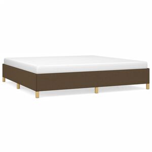 vidaXL Giroletto senza Materasso Marrone Scuro 200x200 cm in Tessuto