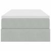 vidaXL Letto con contenitore e materasso Grigio chiaro 90 x 190 cm