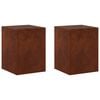 vidaXL Supporto per piante 2 pcs Ruggine 30 x 30 x 40 cm