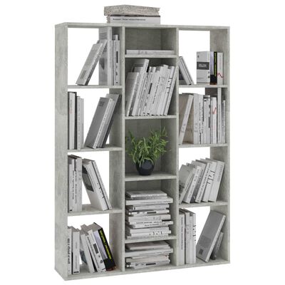 vidaXL Libreria/Divisorio Grigio Cemento 100x24x140 cm in Multistrato