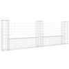 vidaXL Cesto Gabbione a U con 3 Pali in Ferro 260x20x100 cm