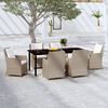vidaXL Set da Pranzo da Giardino 7 pz Marrone