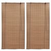 vidaXL Tende a Rullo in Bamb&ugrave; 2pz 80x160cm Marroni