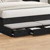 vidaXL Cassetti per letto Rovere Nero 150 x 36,5 x 16,5 cm