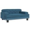 vidaXL Divano per Bambini Blu 70x45x30 cm in Velluto