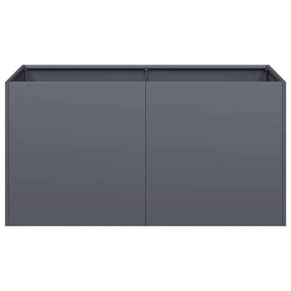 vidaXL Fioriera Antracite 80x40x40 cm in Acciaio Laminato a Freddo