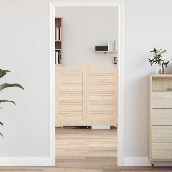vidaXL Porte a Battente 1-Paio Design a Lamelle 80x80 cm Legno di Pino