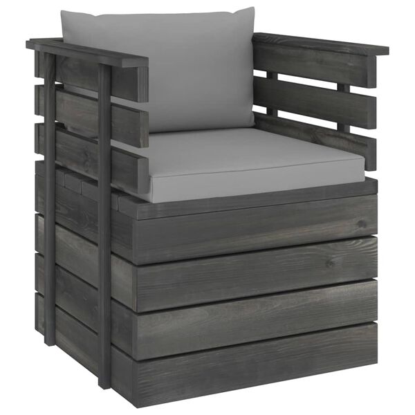 vidaXL Set Divani da Giardino Pallet 12 pz con Cuscini Massello Pino