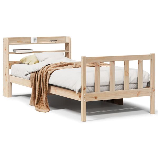 vidaXL Letto senza Materasso 75x190 cm in Legno Massello Pino
