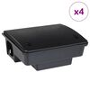 vidaXL Trappole per Topi 4 pz Nere 23x19x9,5 cm