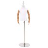 vidaXL Manichino Regolabile 120-157 cm con Base Unisex PP Bianco