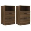 vidaXL Comodini 2 pz Rovere Marrone in Legno Multistrato