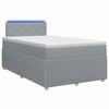 vidaXL Letto box spring con materasso Grigio Chiaro 120 x 190 cm
