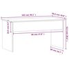 vidaXL Tavolino da Salotto Bianco 102x50,5x52,5cm in Legno Multistrato