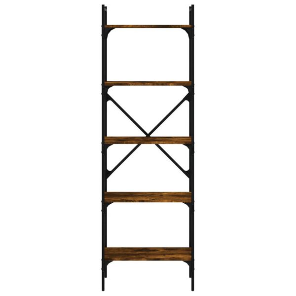 vidaXL Libreria Rovere Fumo 5 Ripiani 56x31,5x174 cm Legno Multistrato