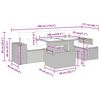 vidaXL Set Divano da Giardino 6pz con Cuscini Grigio Polyrattan Acacia