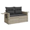 vidaXL Set Divano Giardino 10 pz con Cuscini Grigio Chiaro Polyrattan