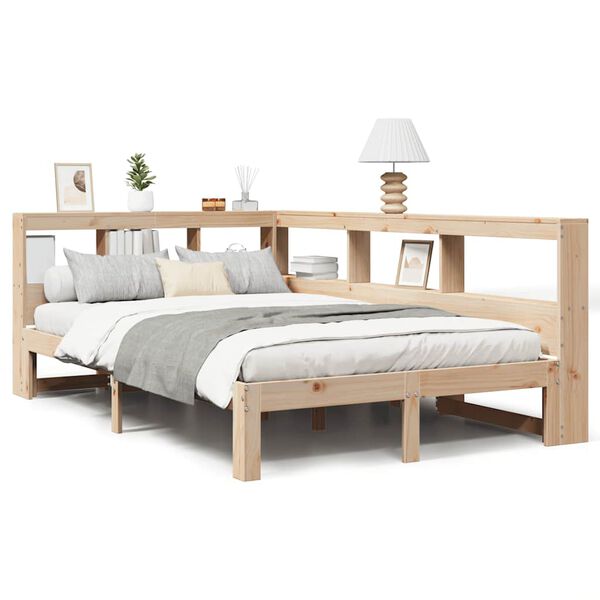 vidaXL Letto Libreria senza Materasso 135x190 cm in Legno di Pino