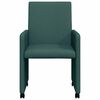 vidaXL Sedie da Pranzo con Ruote 2 pcs Verde Scuro 57 x 66 x 94 cm