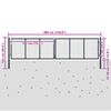 vidaXL Cancello da Giardino in Rete di Acciaio Zincato 400x75 cm Grigio