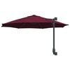 vidaXL Ombrello da giardino Rosso Bordeaux 248 x 248 x 148 cm