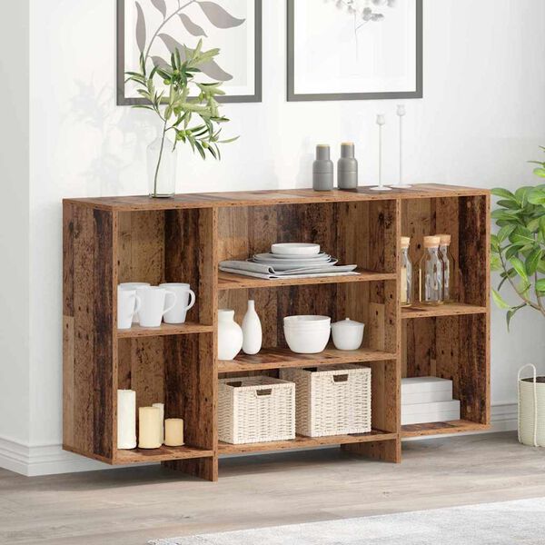 vidaXL Credenza Legno vecchio 120 x 30 x 75 cm Legno multistrato