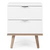 Finori Comodino G&ouml;teborg 60 Bianco e Rovere Sonoma