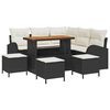 vidaXL Set Divano da Giardino 9 pz Nero polyrattan