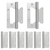 vidaXL Cerniera 8 pz 125 x 78 x 13 mm Argento Acciaio