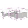 vidaXL Set Divani Giardino 11 pz con Cuscini Polyrattan Marrone Acacia
