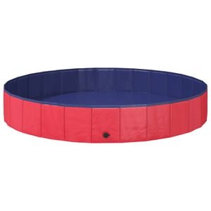 vidaXL Piscina per Cani &Oslash;200 x 30 cm PVC Spesso Rosso
