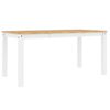 vidaXL Tavolo da Pranzo PANAMA Bianco 160x80x75 cm Legno Massello Pino