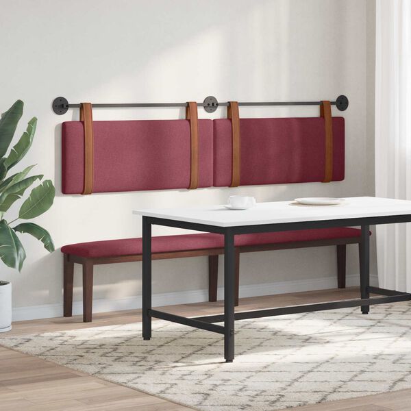 vidaXL Testata appesa Tinta unita Rosso Vino 210 x 55 x 5 cm PU Antico