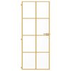 vidaXL Porta Interni Sottile Oro 83x201,5cm Vetro Temperato Alluminio