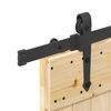 vidaXL Porta Scorrevole con Set Hardware 85x210 cm Legno Massello Pino