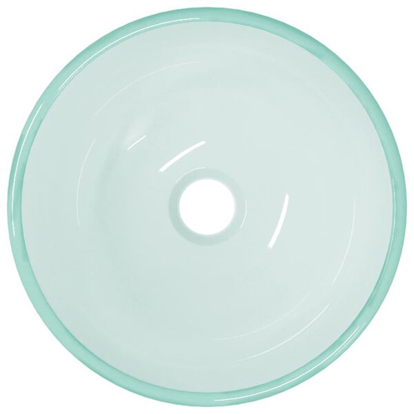 vidaXL Lavandino in Vetro Temperato 30x12 cm Smerigliato