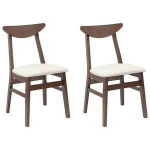 vidaXL Sedie da pranzo 2 pcs Marrone Chiaro 42 x 47.5 x 81 cm
