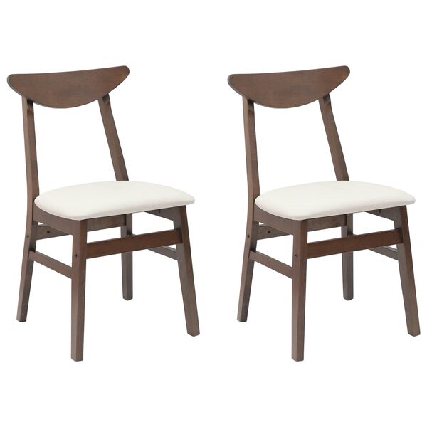 vidaXL Sedie da pranzo 2 pcs Marrone Chiaro 42 x 47.5 x 81 cm