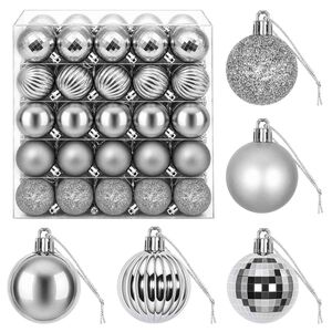 vidaXL Set di Palline di Natale 100 pz Grigio 4 cm Polistirolo