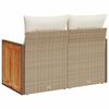 vidaXL Divano da Giardino con Cuscini a 2 Posti Beige in Polyrattan