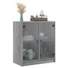 vidaXL Mobile con Ante in Vetro Grigio Sonoma 68x37x75,5 cm