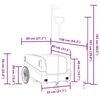 vidaXL Rimorchio da Bici Nero 45 kg in Ferro