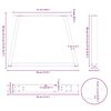 vidaXL Gambe per Tavolino da Caff&egrave; a Forma di V 2 pz Acciaio Naturale 30x(30-31,3) cm Acciaio