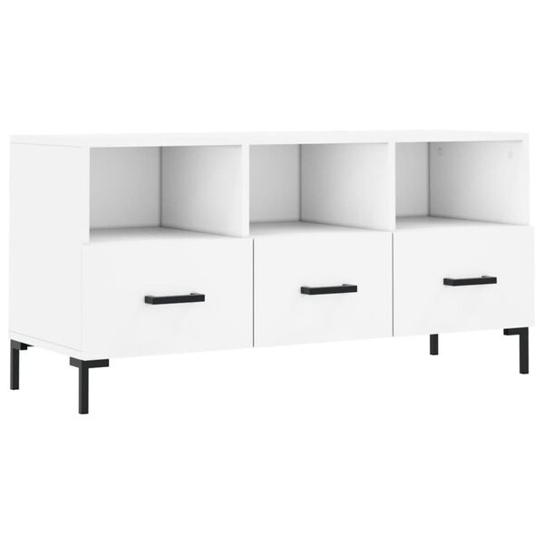 vidaXL Mobile Porta TV Bianco 102x36x50 cm in Legno Multistrato